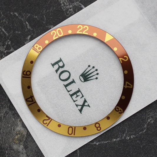 NEW Rolex 315-16713-15 GMT Master II Inserto Ghiera Occhio di Tigre RootBeer