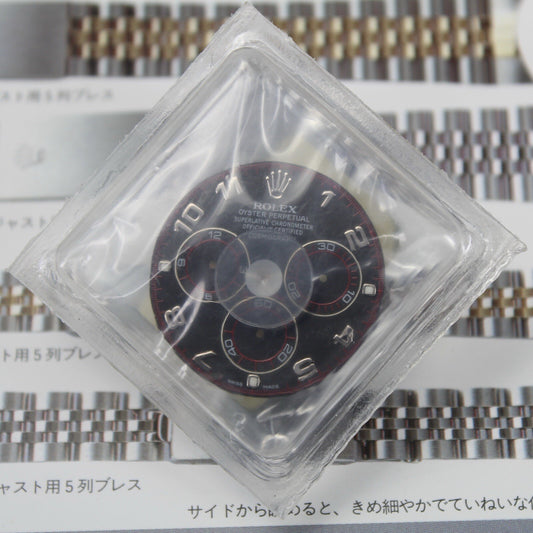 NEW Rolex Daytona 116509 116519 Quadrante Nero Racing Luminova Originale Blister