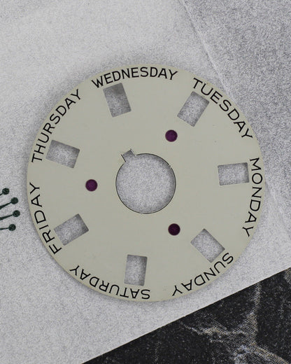 NEW Rolex 3055-5135-201 Day-Date Wheel English Week Grey Bianco Settimana 5055