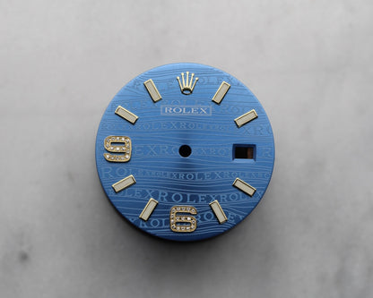 NEW Rolex Datejust Special Blue Waves 3 6 Diamond Dial 116203 116233 Quadrante
