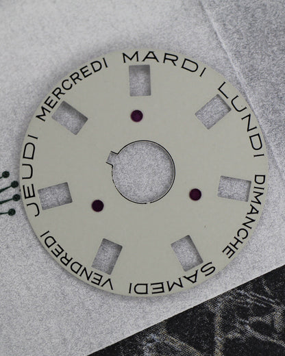 NEW Rolex 3055-5135-203 Day-Date Wheel French Week Grey Bianco Settimana 5055
