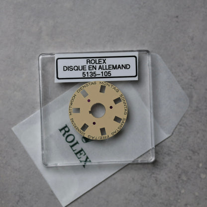 NEW Rolex 3055-5135-105 Indicatore dei Giorni Settimana Champagne Tedesco 5055