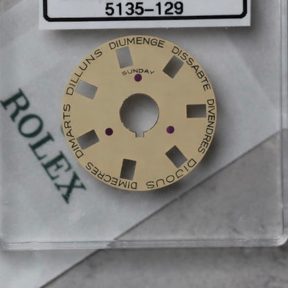 NEW Rolex 3055-5135-129 Disco Indicatore Giorni Data DAY-DATE Champagne Catalano 5055