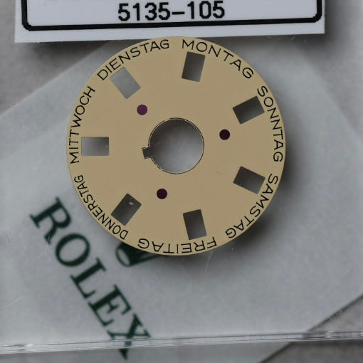 NEW Rolex 3055-5135-105 Indicatore dei Giorni Settimana Champagne Tedesco 5055