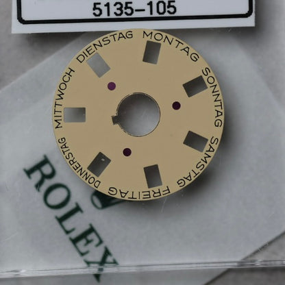 NEW Rolex 3055-5135-105 Indicatore dei Giorni Settimana Champagne Tedesco 5055