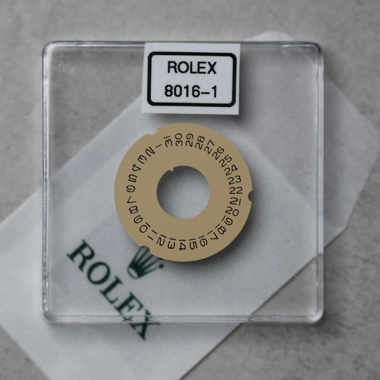 NEW Rolex 1555-8016-1 Disco indicatore data DAY-DATE Champagne Nuovo