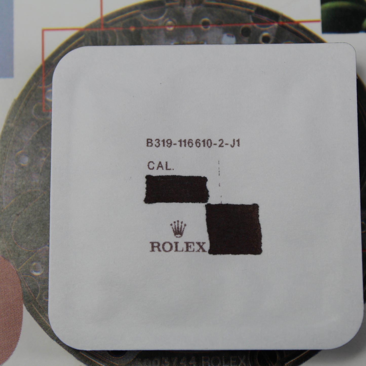 NEW Rolex 319-116610-2 Submariner Anello Tenuta Vetro Acciaio Nuovo In Blister