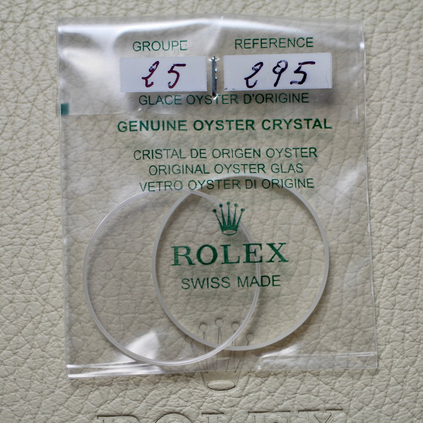 NEW Rolex 25-295 Vetro Zaffiro Originale OLD MODEL SENZA LOGO Daytona 16520 16523 16528 16518 16519