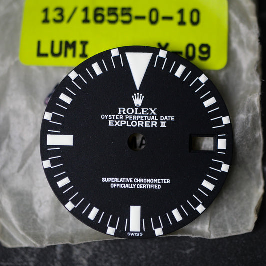 NEW Rolex 13-1655-0-10 Service Dial Explorer II Steve McQueen 1655 Quadrante Luminova