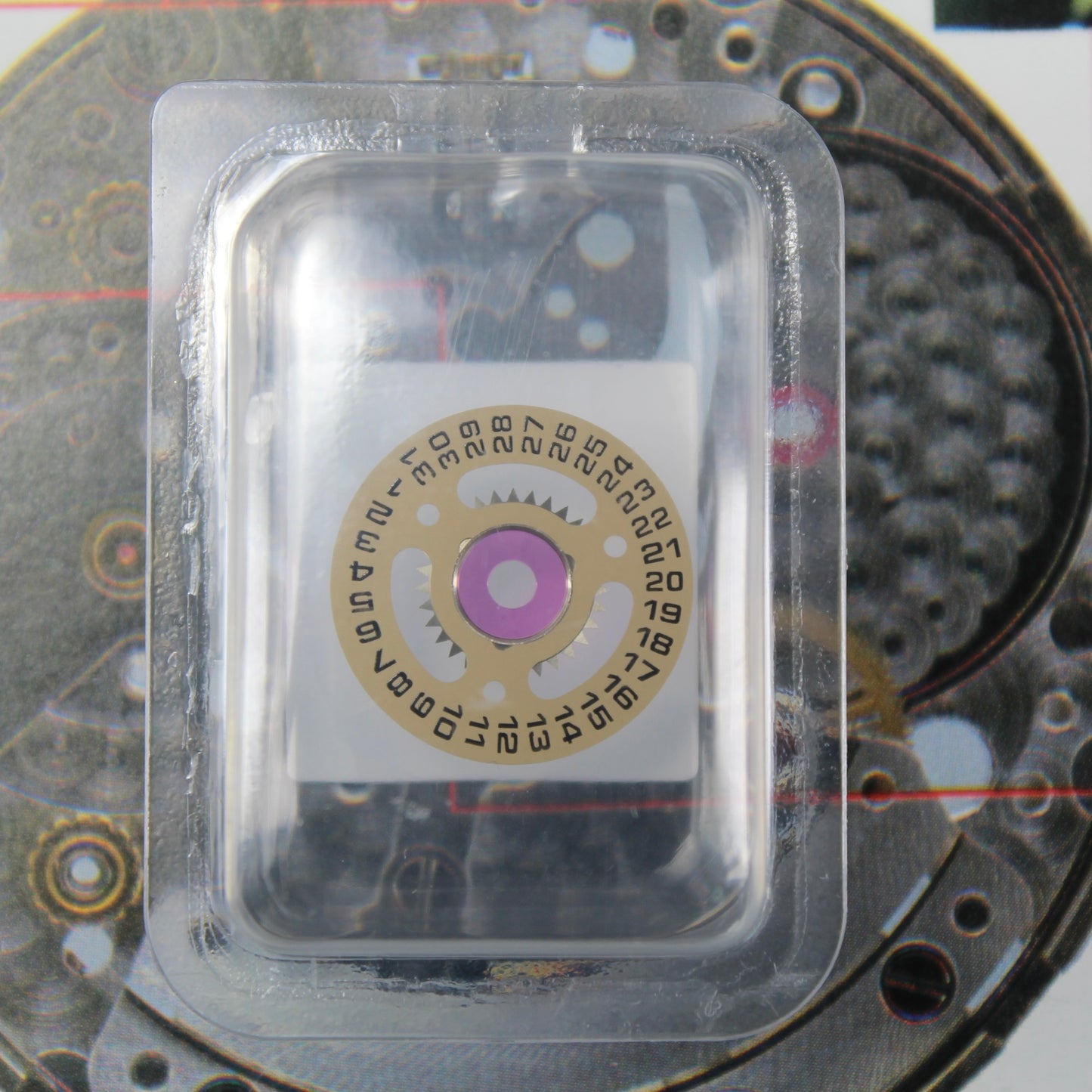NEW Rolex 2135-6900-1 Indicatore della data Champagne Originale in blister