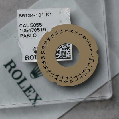 NEW Rolex 3055-B5134-101-K1 Disco Indicatore data DAY-DATE Champagne Arabo